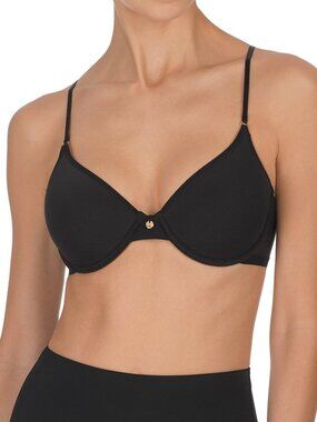 Natori Black Padded Understated T-Shirt Bra with Underwire | Size 36DD